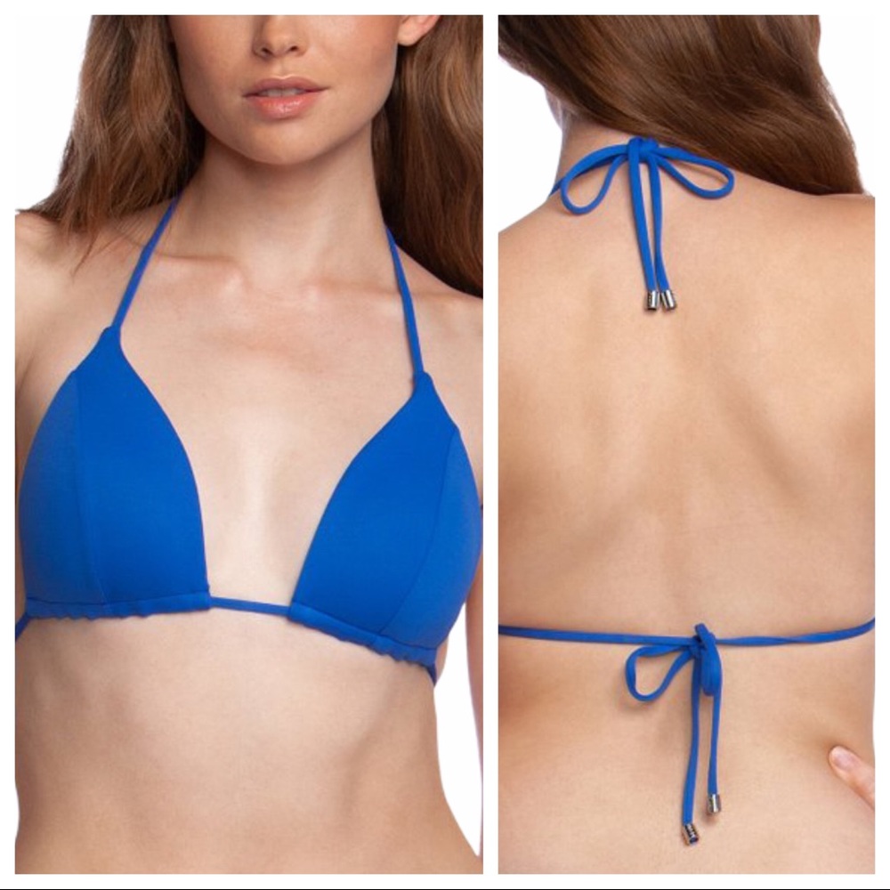 Polo Ralph Lauren triangle bikini top blue S NWT